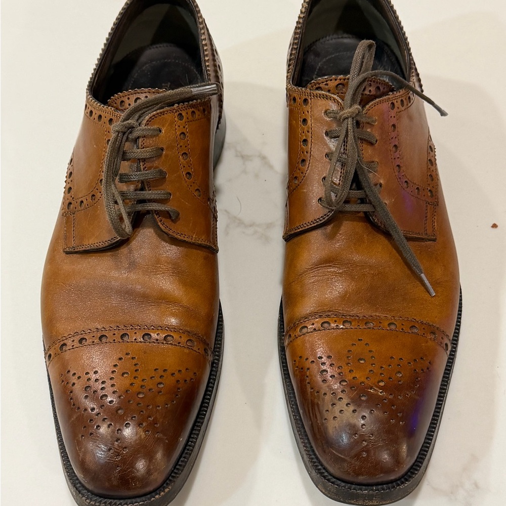 Tom Ford Classic Brown Leather Men's Dress Shoes 100% Authentic